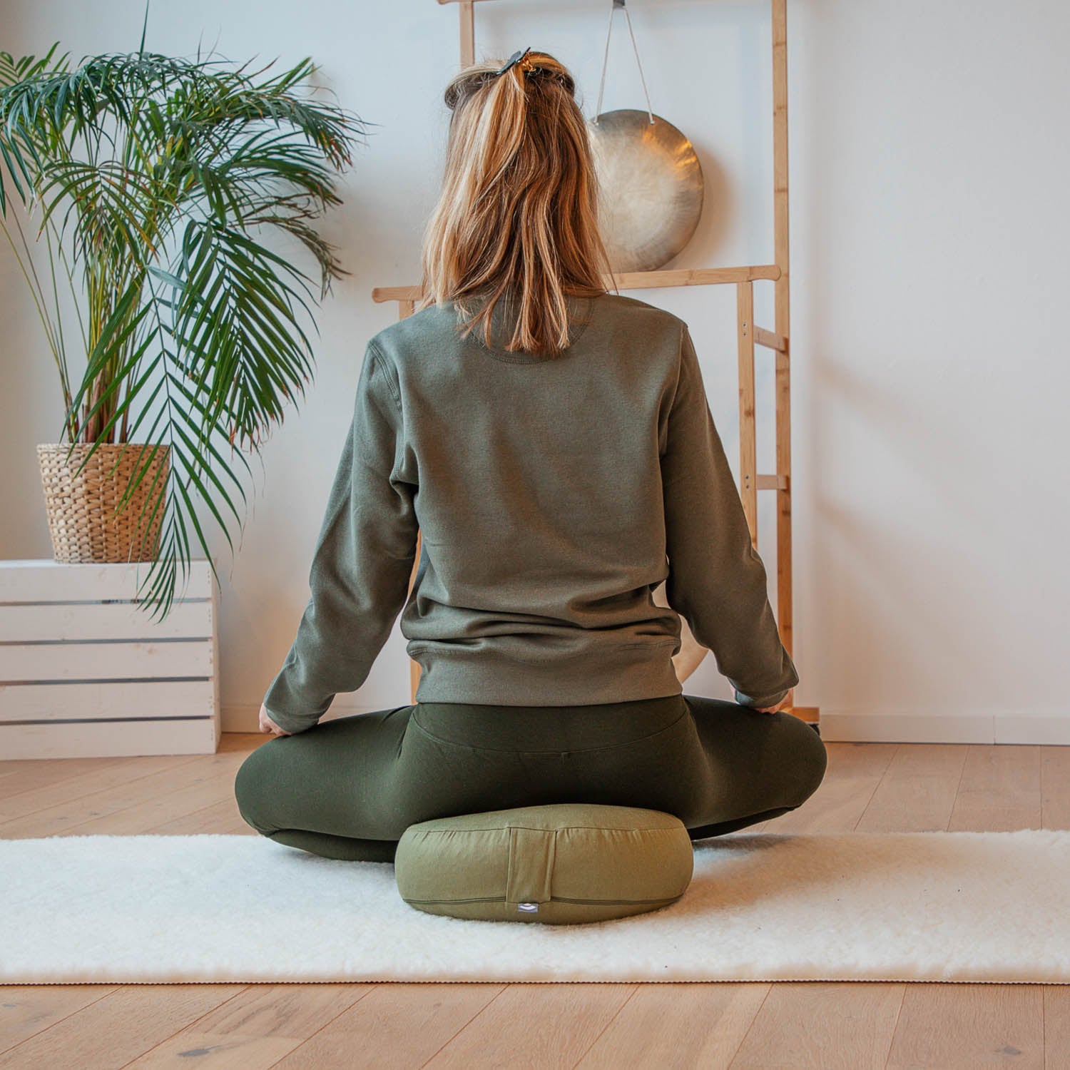 Meditatiekussen RONDO ECO extra laag biologisch katoen