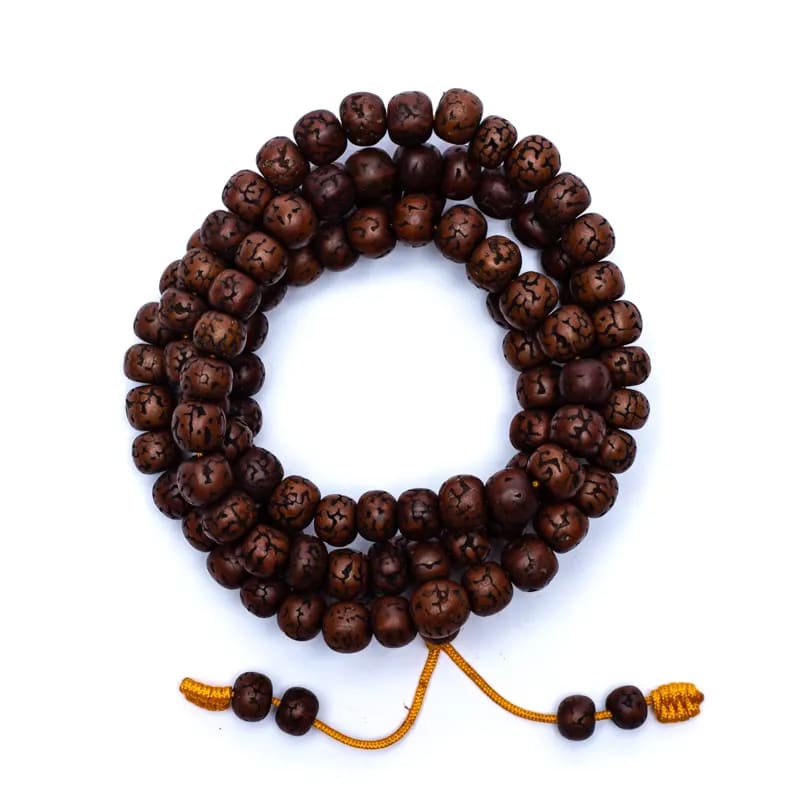 Mala ketting 108 gepolijste Rudraksha kralen