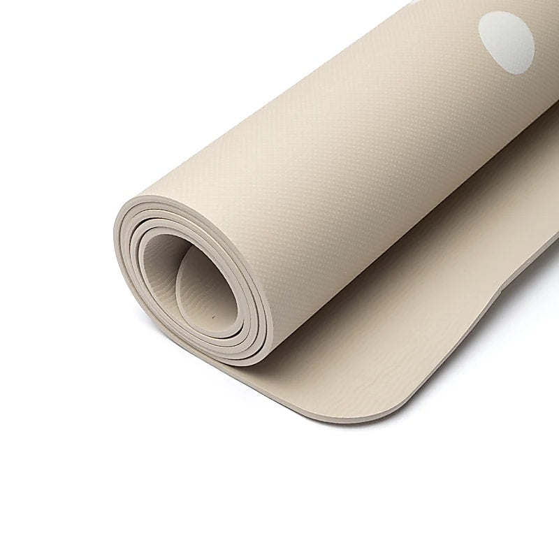 Yogamat Premium TPE Flower of Life design - 183 x 61 cm x 5 mm - Beige