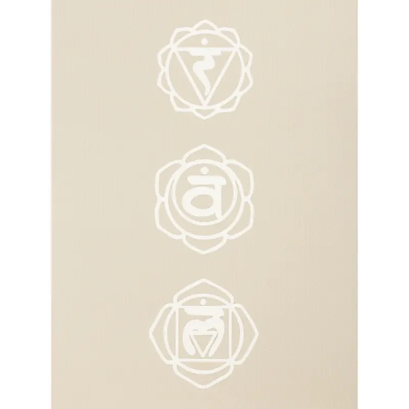 Yogamat Premium TPE Chakra design - 183 x 61 cm x 5 mm - Beige