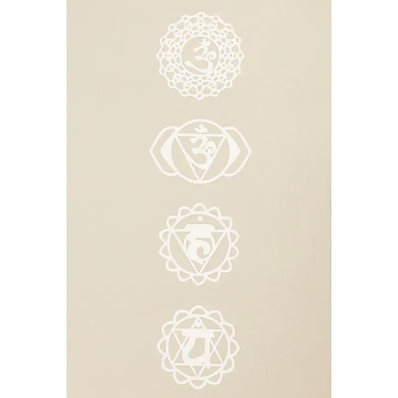 Yogamat Premium TPE Chakra design - 183 x 61 cm x 5 mm - Beige