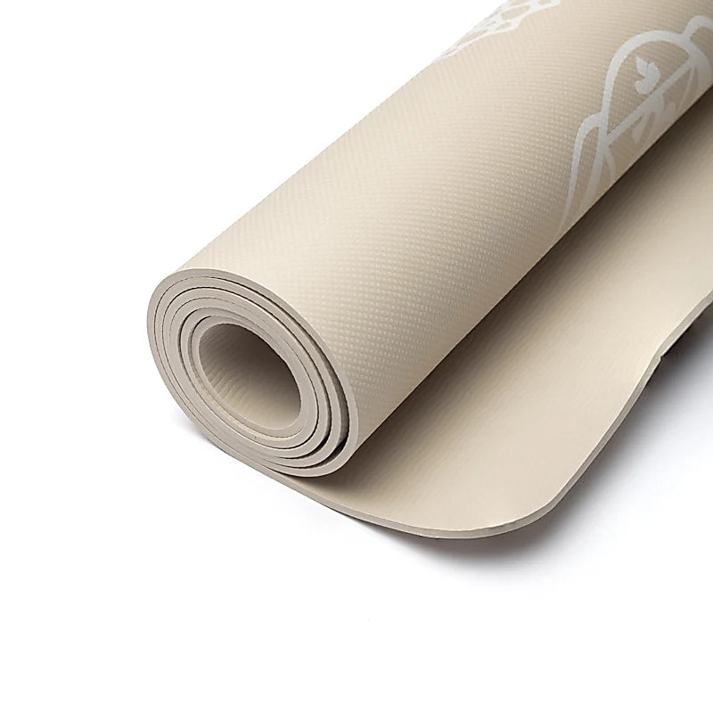 Yogamat Premium TPE Chakra design - 183 x 61 cm x 5 mm - Beige