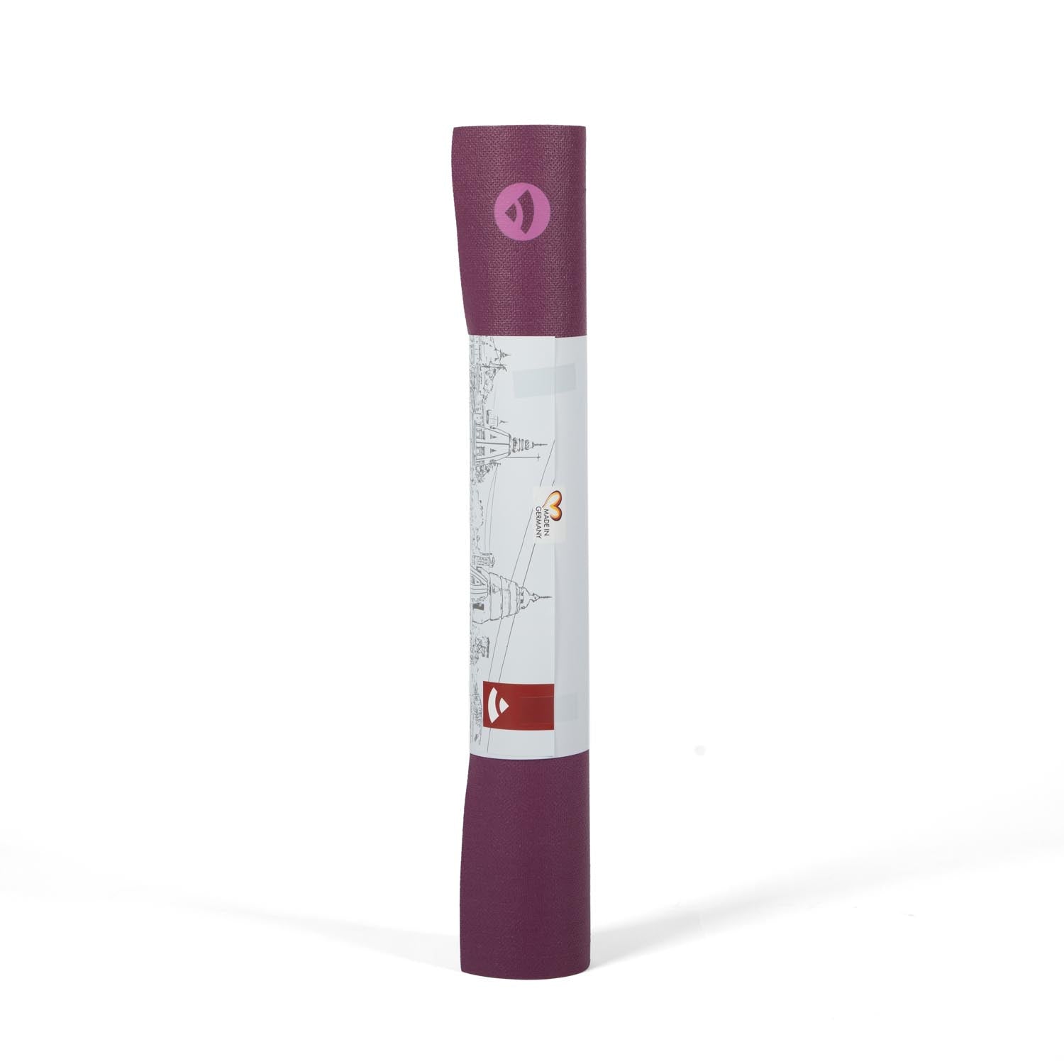 Yogamat STUDIO TRAVEL opvouwbaar - 183 x 60 cm x 2 mm - Aubergine