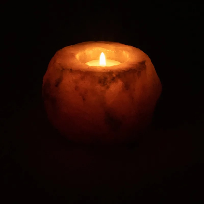 Himalaya Zoutsteen theelichthouder waxine kaarshouder