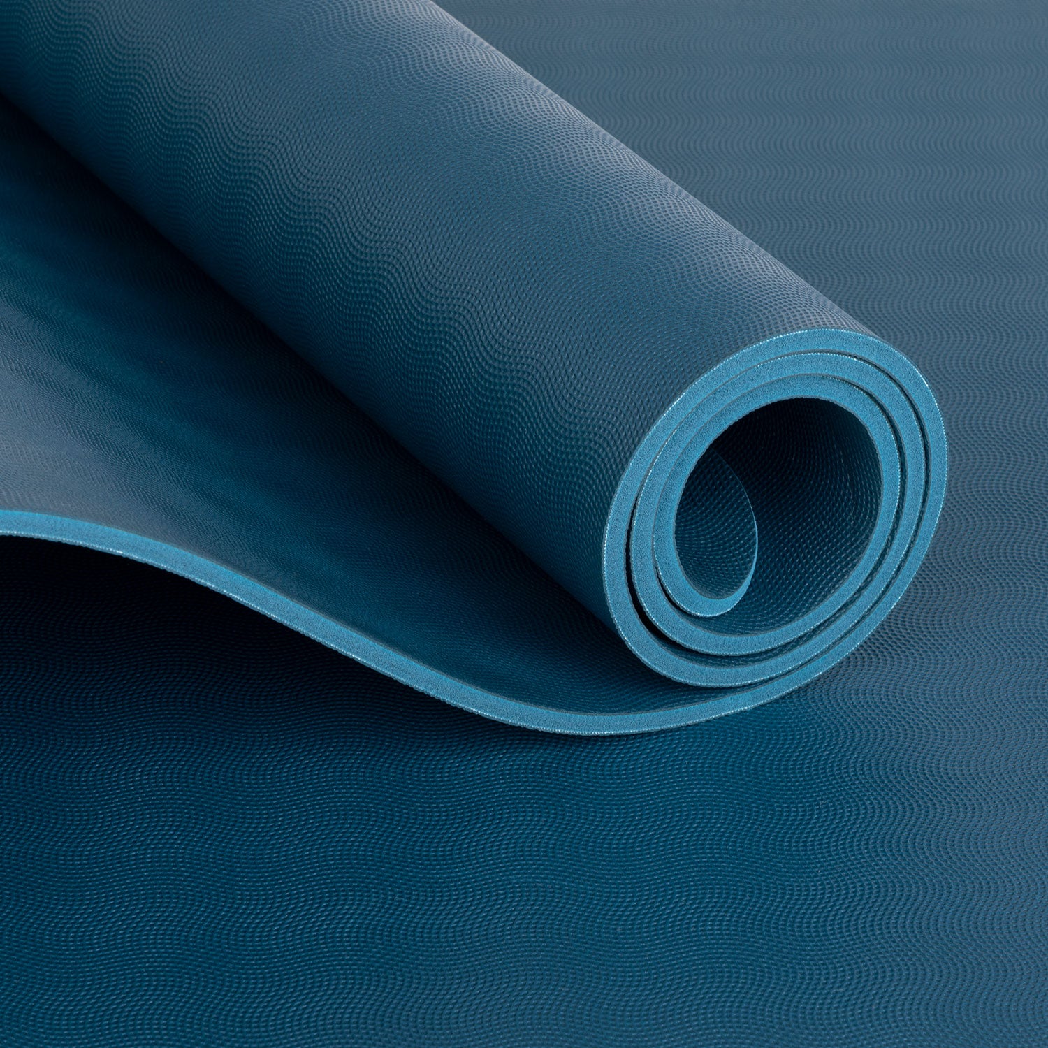 Yogamat ECOPRO DIAMOND natuurrubber extra dik - 185 x 60 cm x 6 mm - Blauw