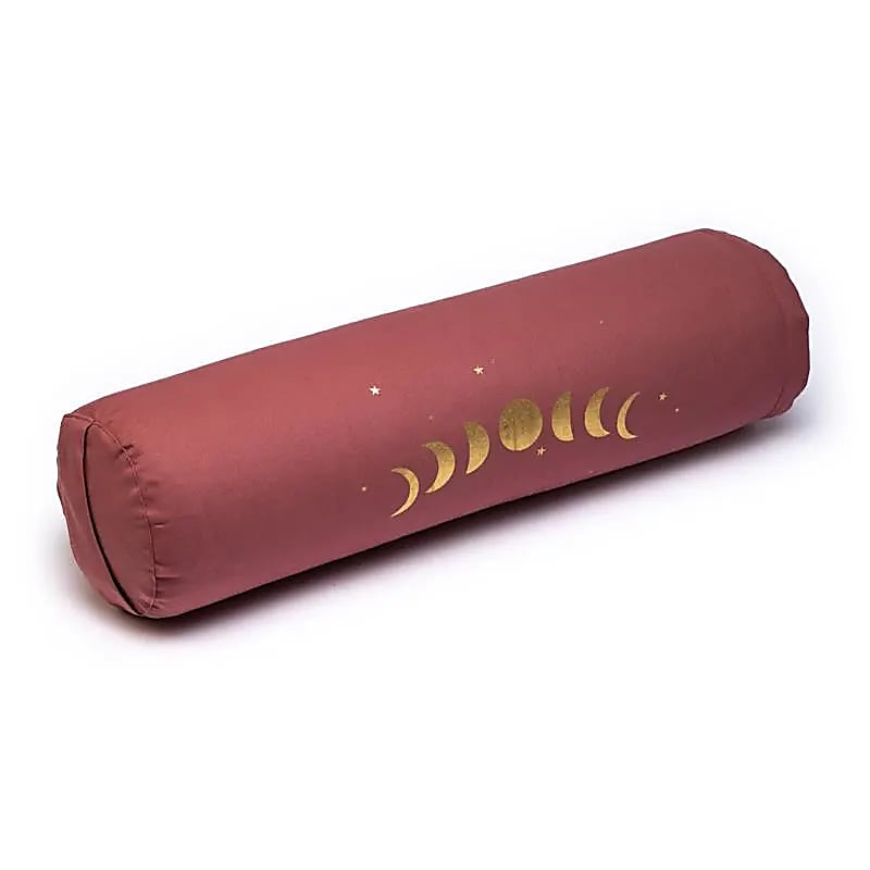 Yoga Bolster rond Maanfasen design biologisch katoen - 60 x 16 cm