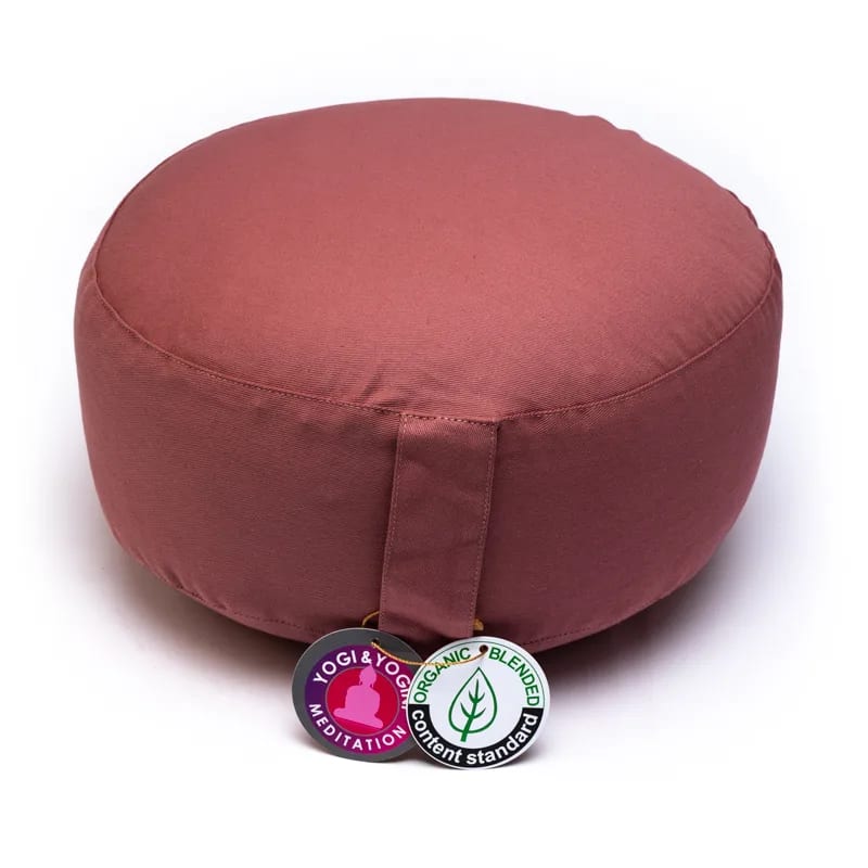 Meditatiekussen Maanfasen design biologisch katoen - Rood