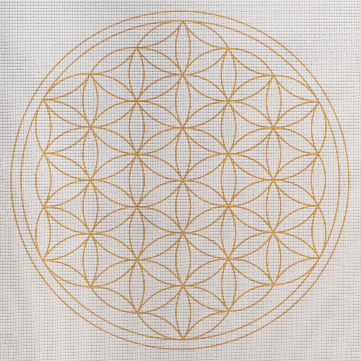 Yogamat ART Bloem des Levens design antislip - 183 x 60 cm x 4,5 mm