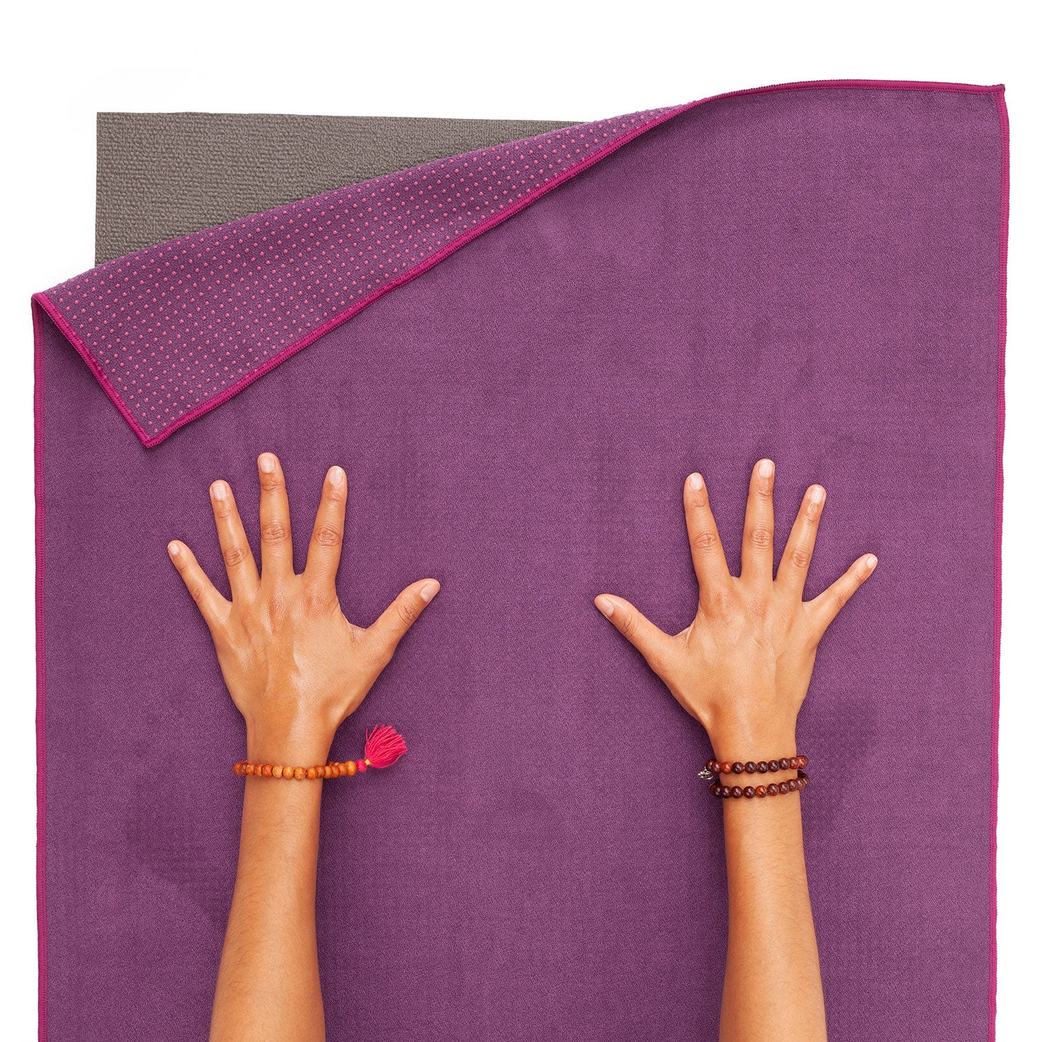 Yoga handdoek GRIP microvezel antislip noppen - 183 x 61 cm
