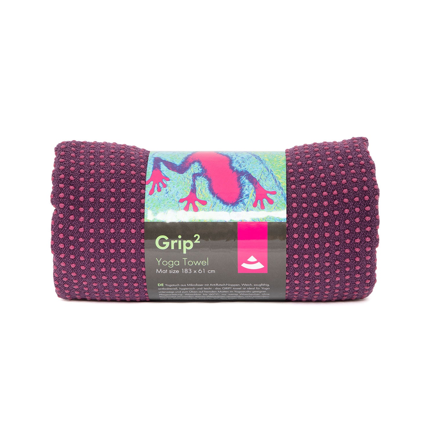 Yoga handdoek GRIP microvezel antislip noppen - 183 x 61 cm