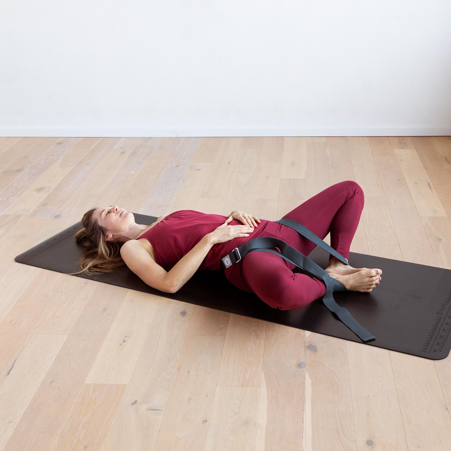 Yogariem duurzaam Katoen extra breed RVS gesp - 2,44 m