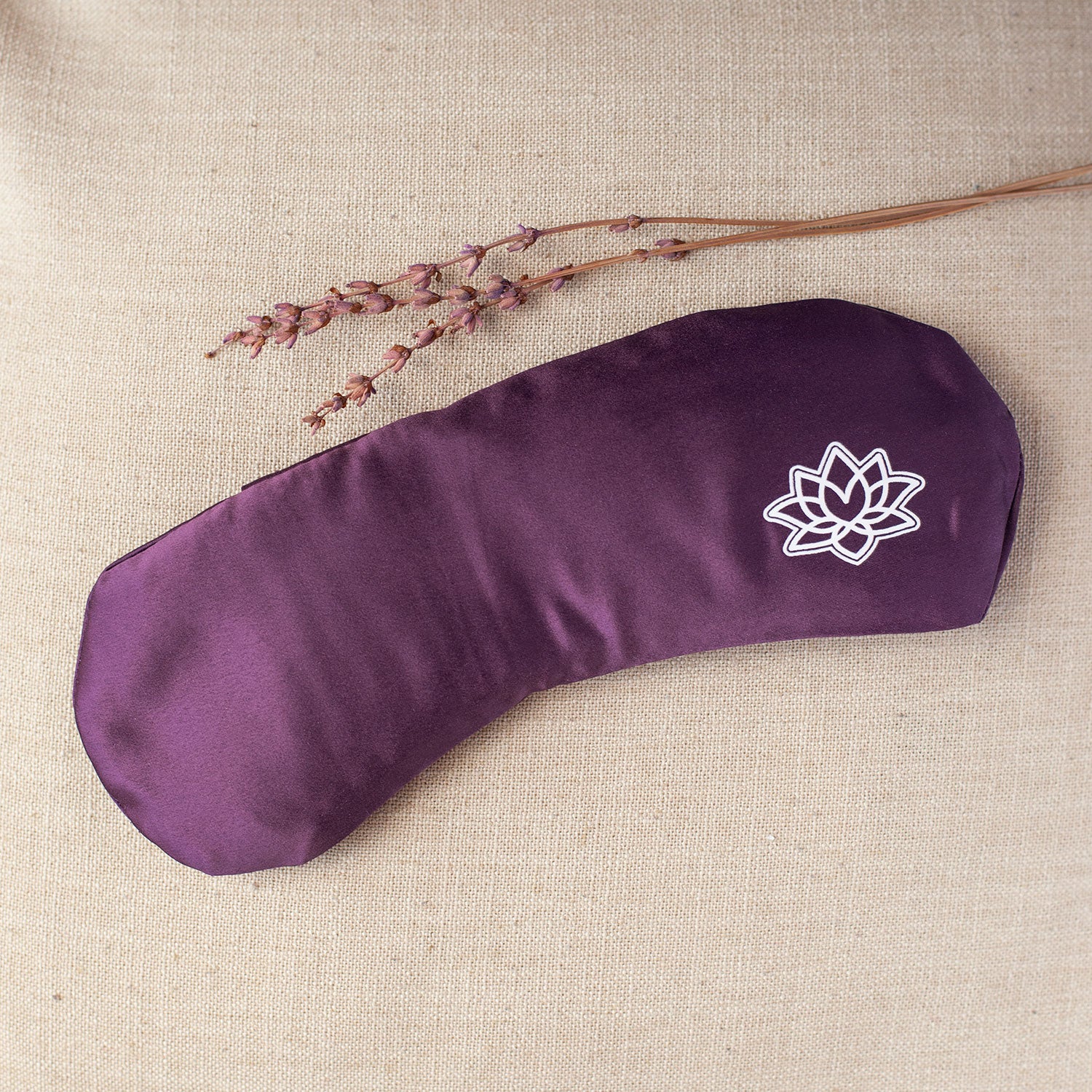 Oogkussen Satijn biologisch Lavendel Lijnzaad - Lotus design