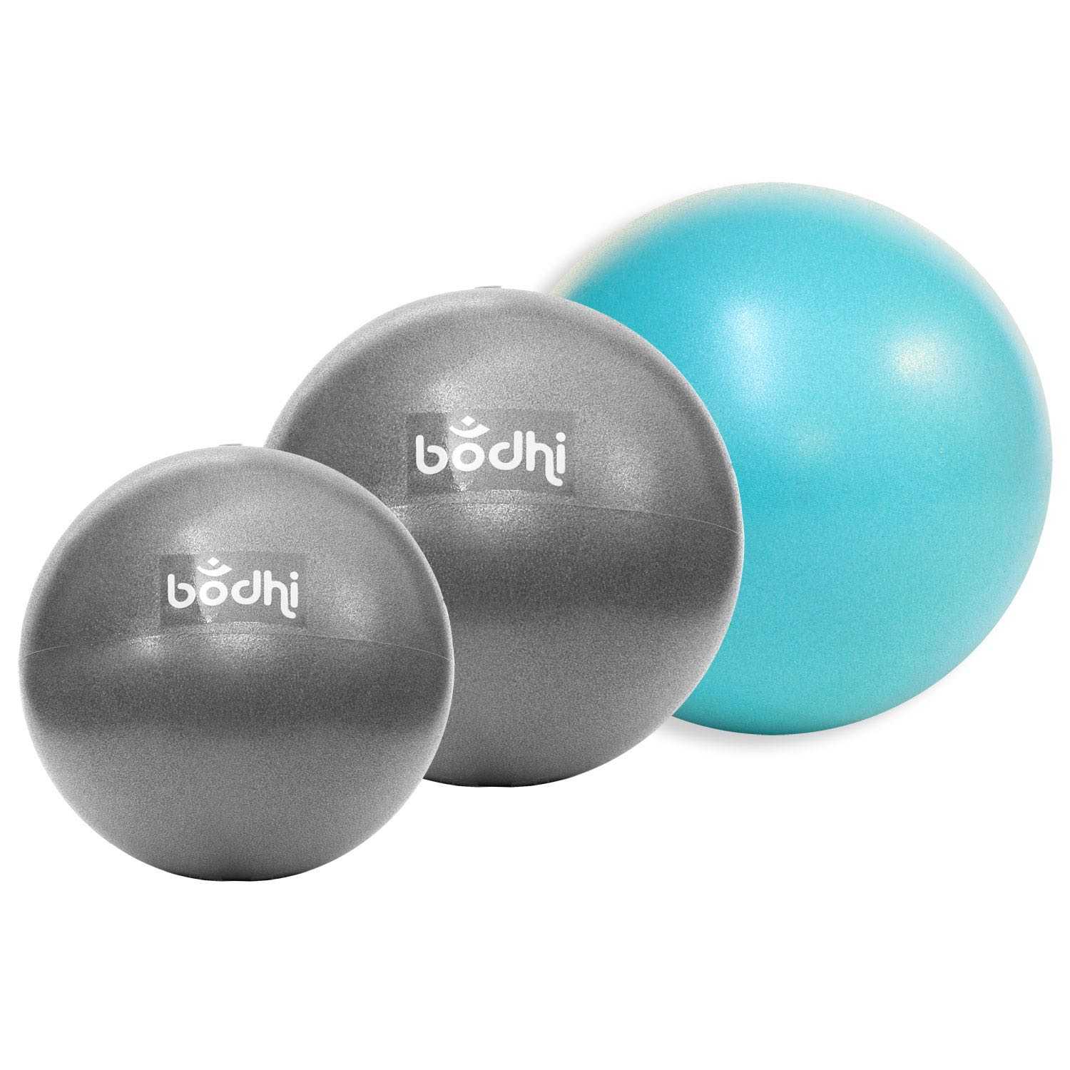 Pilatesbal Soft Ball opblaasbaar opvouwbaar - 25 cm - Antraciet