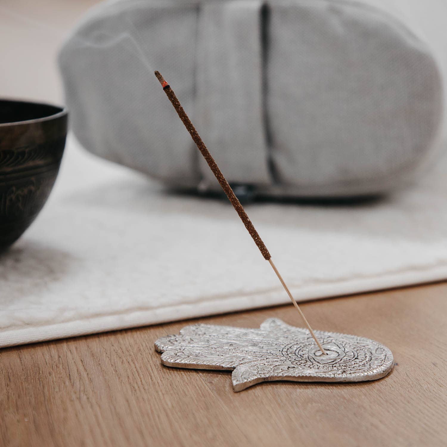 Wierookhouder aluminium Hamsa-hand