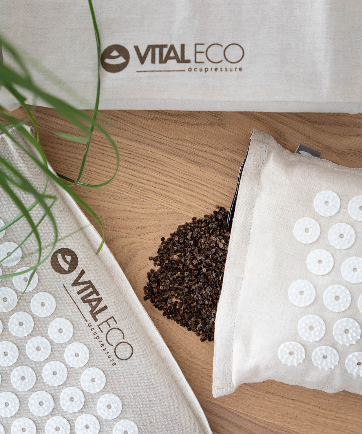 Spijkermat Set VITAL ECO acupressuurmat acupressuurkussen - 130 x 50 cm