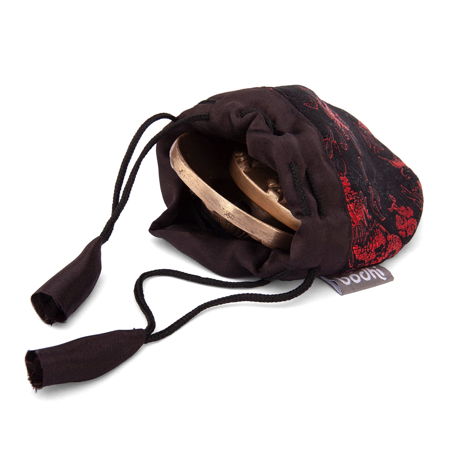 Grote Tibetaanse Tingsha cimbaal Brons langdurige klank - 7,5 cm - Ornamenten design