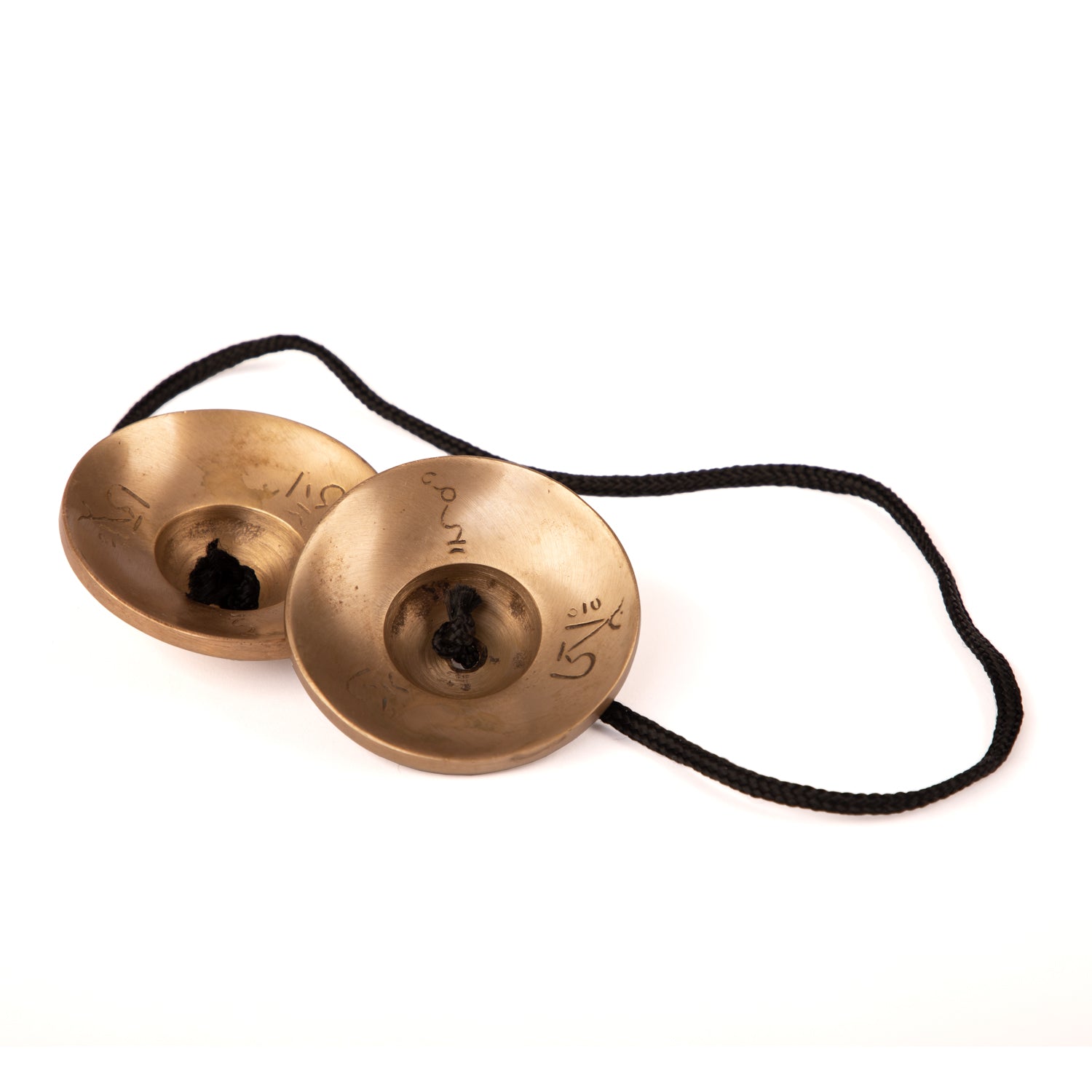 Grote Tibetaanse Tingsha cimbaal Brons langdurige klank - 7,5 cm - Glad design