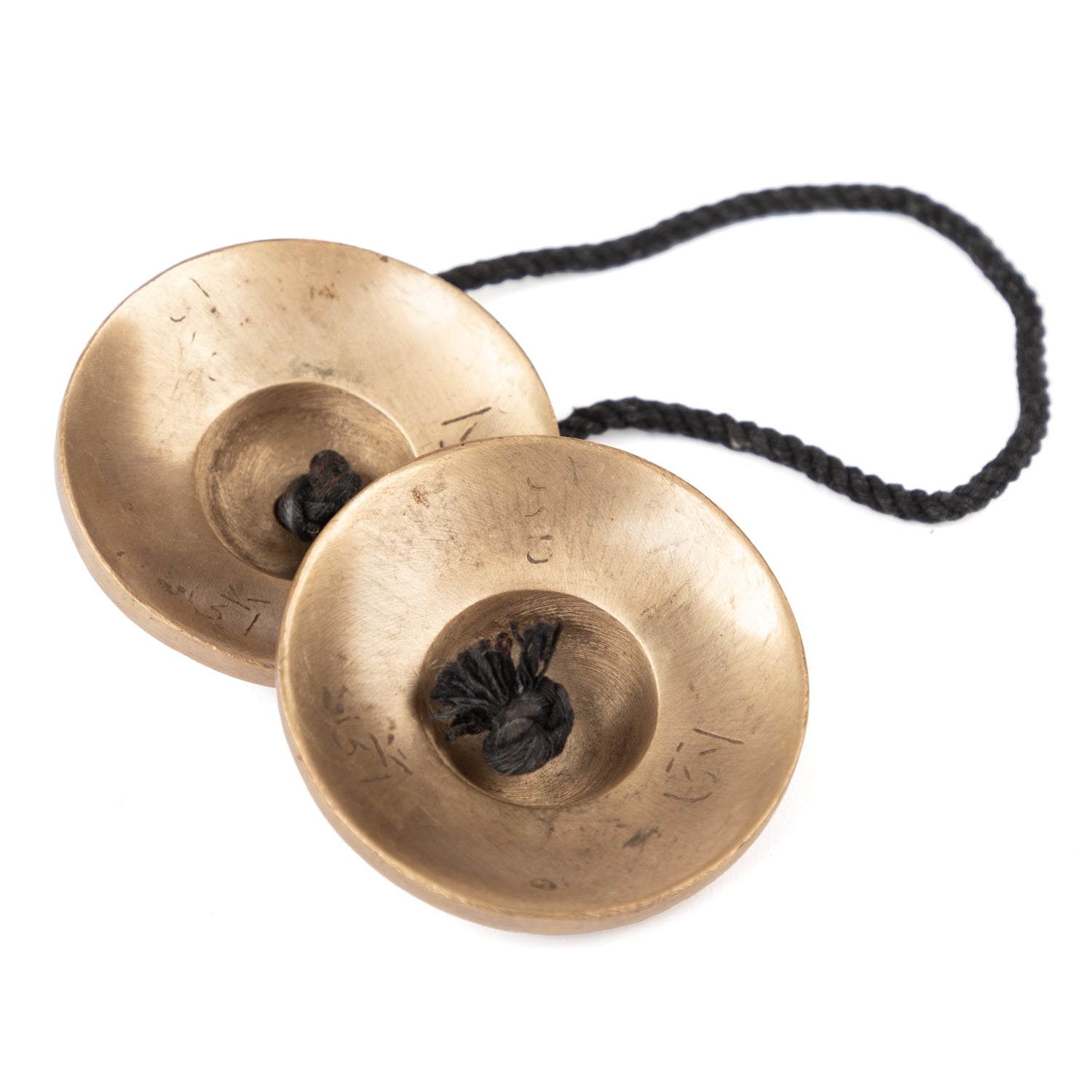Grote Tibetaanse Tingsha cimbaal Brons langdurige klank - 7,5 cm - Ornamenten design